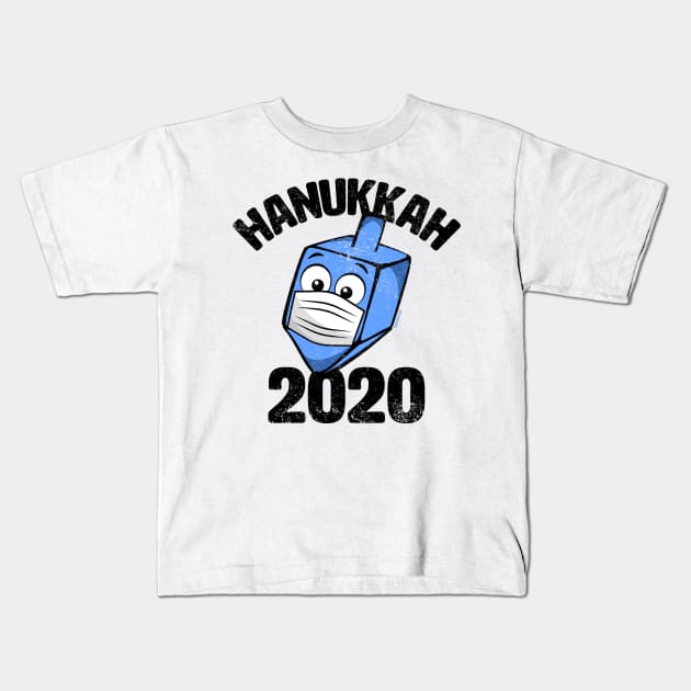 Hanukkah 2020 Dreidel Wearing Face Mask Kids T-Shirt by sababa